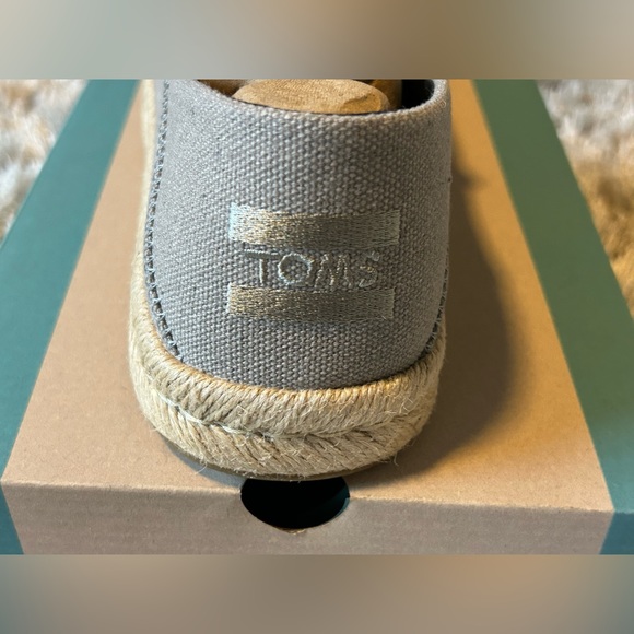 TOMS - Santiago - Espadrille Casual Comfort Ortholite Drizzle Grey size 8 - Picture 5 of 6